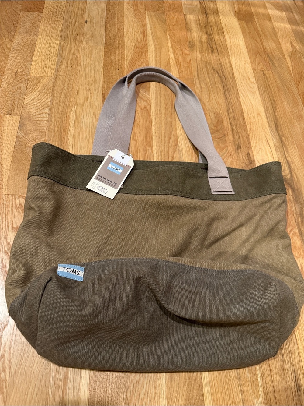 Tom’s Transport Blocked Canvas Tote